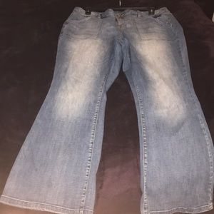 Lane Bryant Boot Cut Faded Light Denim Jeans